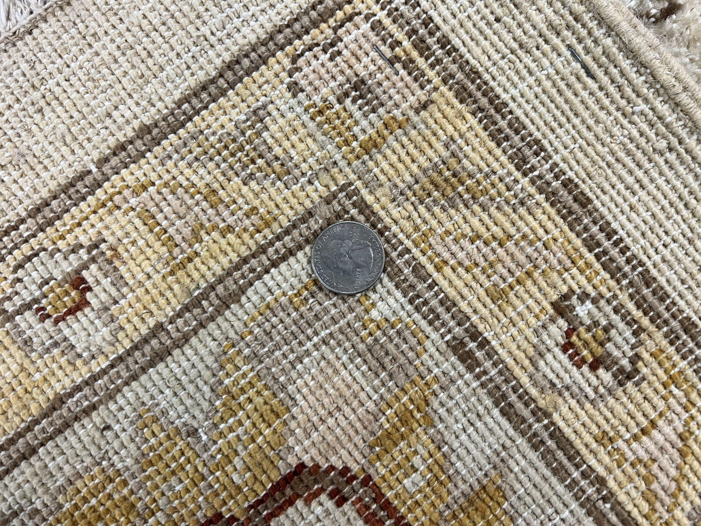 Peshawar Rug 8x10, Oushak Rug, Neutral Colors Hand Knotted Farmhouse Rug