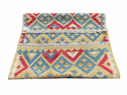 Kilim Rug 3x5 Multicolor Tribal Turkish Anatolian Wool Flatweave Area Rug