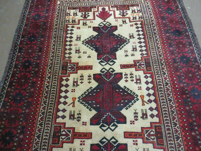 Vintage Turkoman Bokhara Wool Rug Handmade In Pakistan 46 By 82 Inches Natural Colors