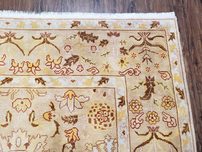 Vintage Turkish Oushak Rug Wool Hand Knotted Area Rug 6x9 Classic Decor