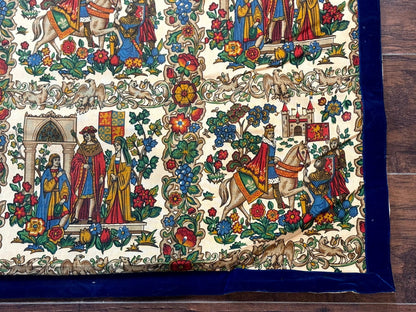 Vintage European Tapestry 4x4, Medievel Design