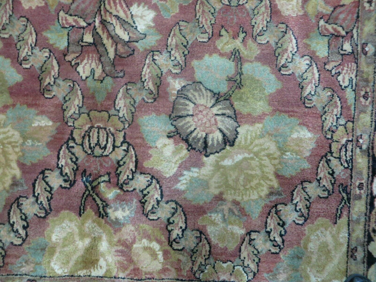 Floral Oriental Wool Rug 6x9 Handmade From India High Quality