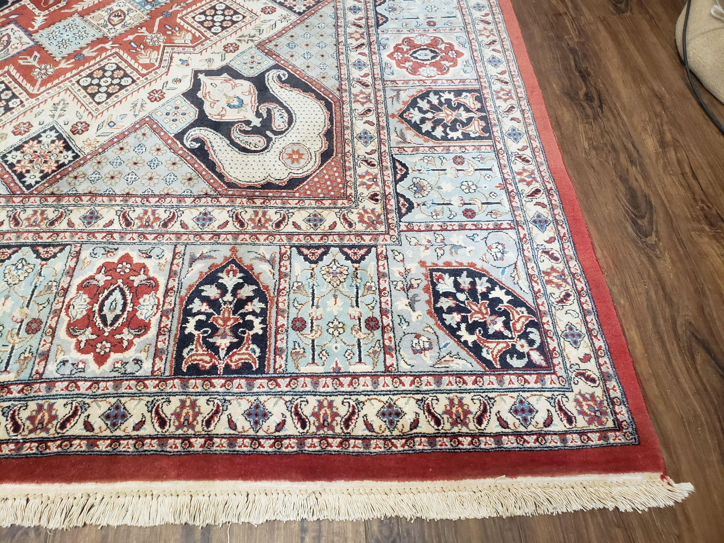 Turkish Handmade Wool Rug 8x11 Geometric Decorative Area Rug