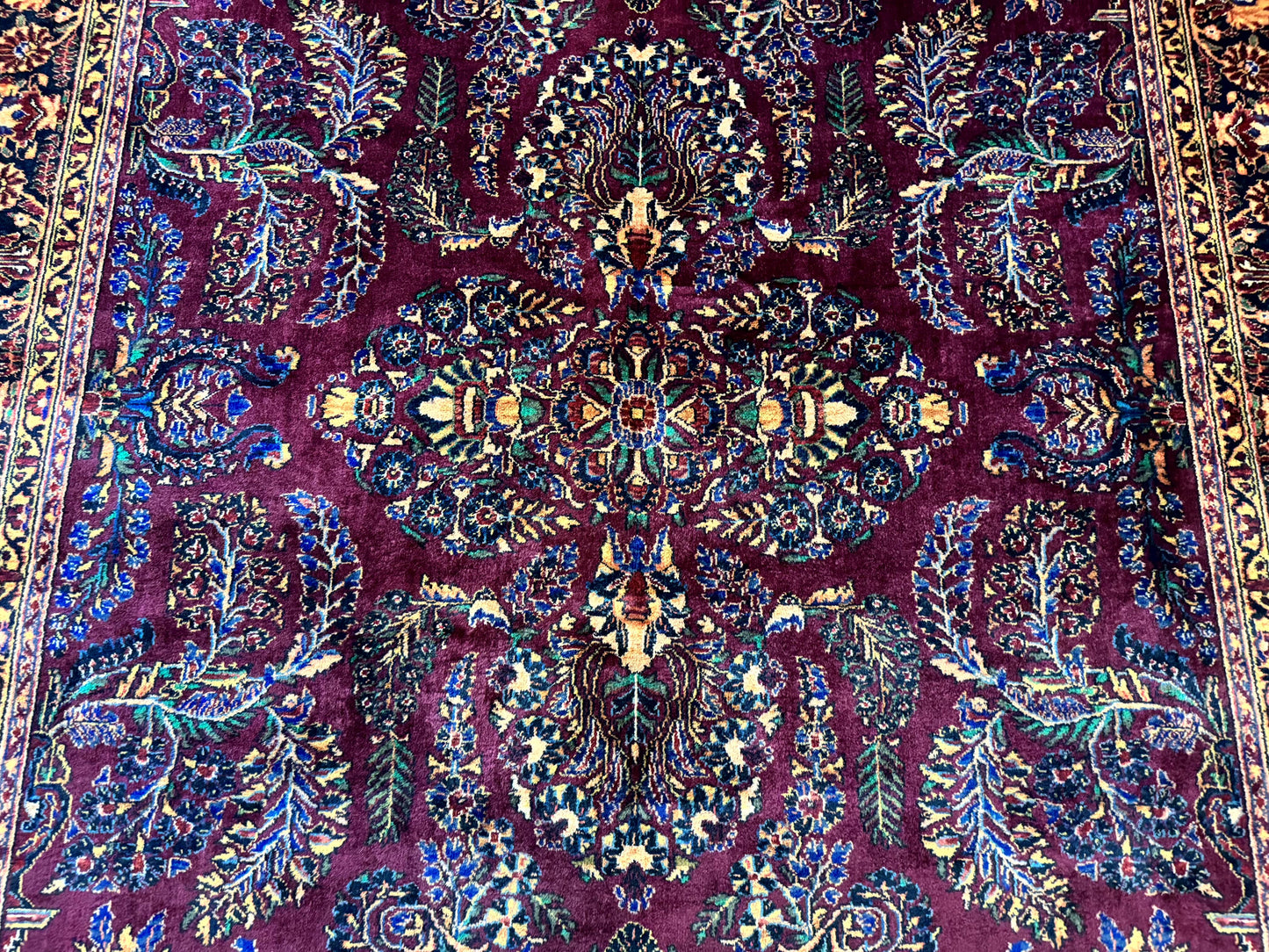 Karastan Rug Antique Wool Pile Sarouk Lanamar 8.6x12 Vintage Discontinued