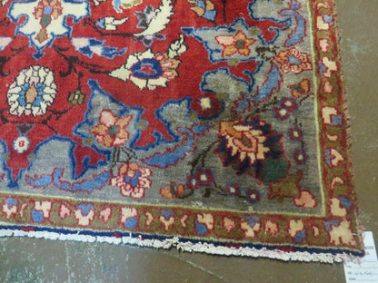 Antique Handmade India Floral Oriental Wool Rug With Vegetable Dyes 4x6 Vintage Persian Style