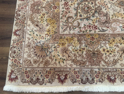 Sino Persian Rug 8x12 Wool Silk Hand Knotted Vintage Carpet