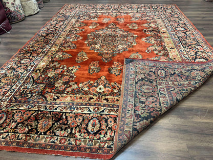 Antique Persian Sarouk Rug 9x12