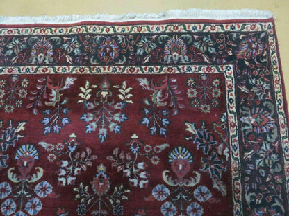 Jaipur Floral Oriental Wool Rug Vintage Handmade Indian 4 By 6 Rug