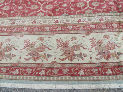 12' X 18' Palace Size Handmade Egyptian Wool Rug Carpet Soft Colors Red & Beige