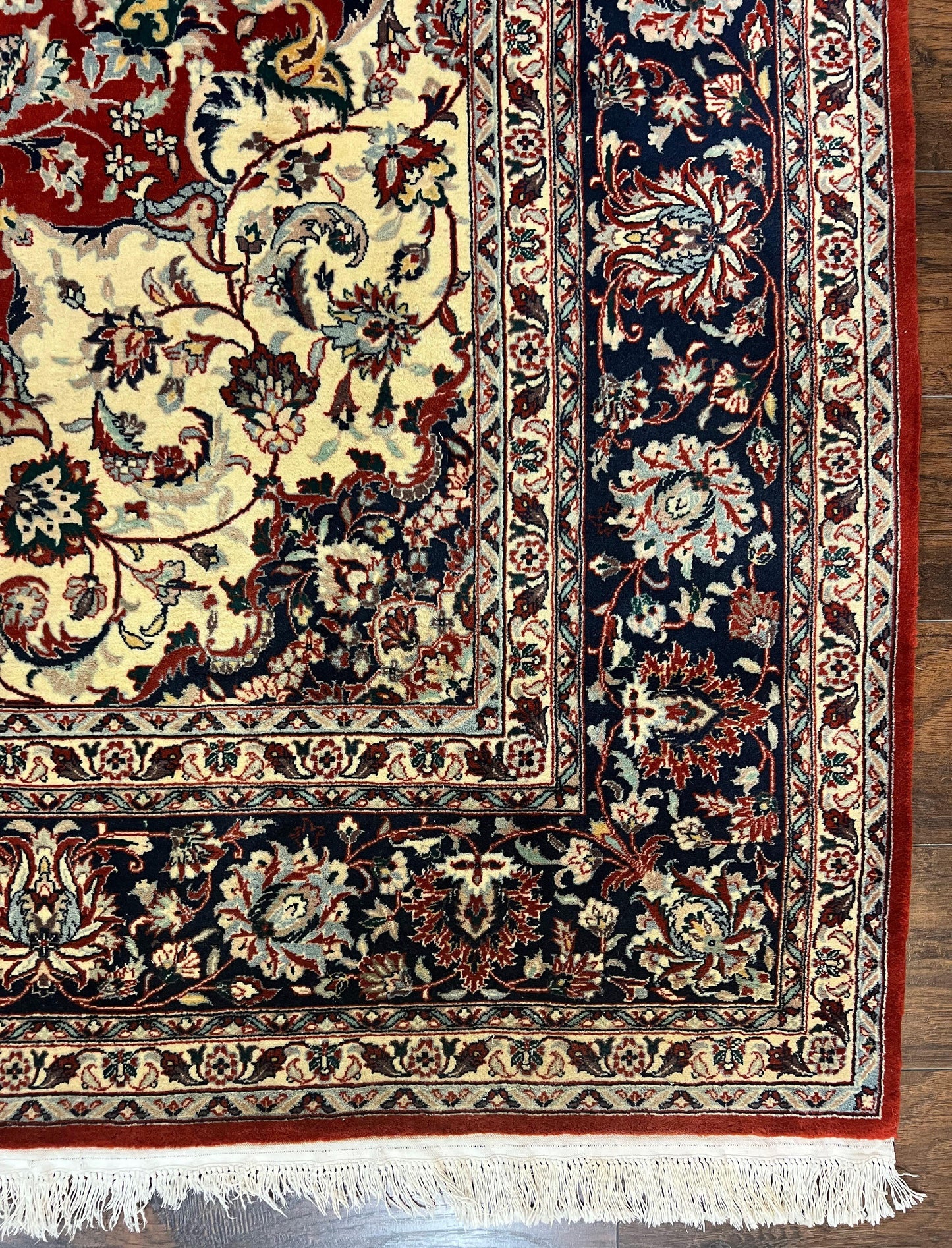 Hand Knotted Persian Rug 7x10 Vintage Wool Floral Medallion Carpet