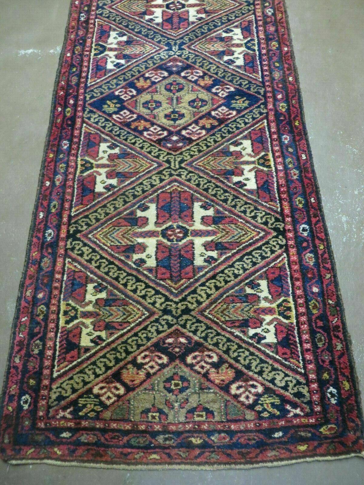 2' 6" X 9' Antique Handmade Turkish Anatolian Wool Runner Rug Nice