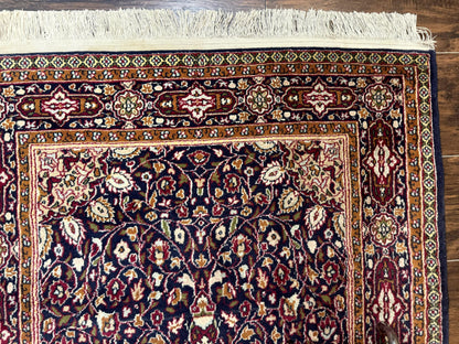 Indo Kashmiri Rug 3x5 Navy Blue Very Fine 400 KPSI Pair A