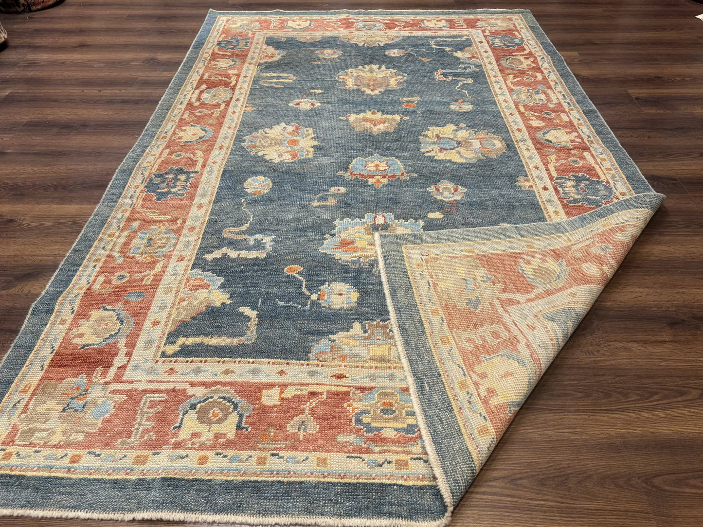 Turkish Oushak Rug 6x9 Sultanabad Carpet Handmade Wool Vintage Oriental Rug