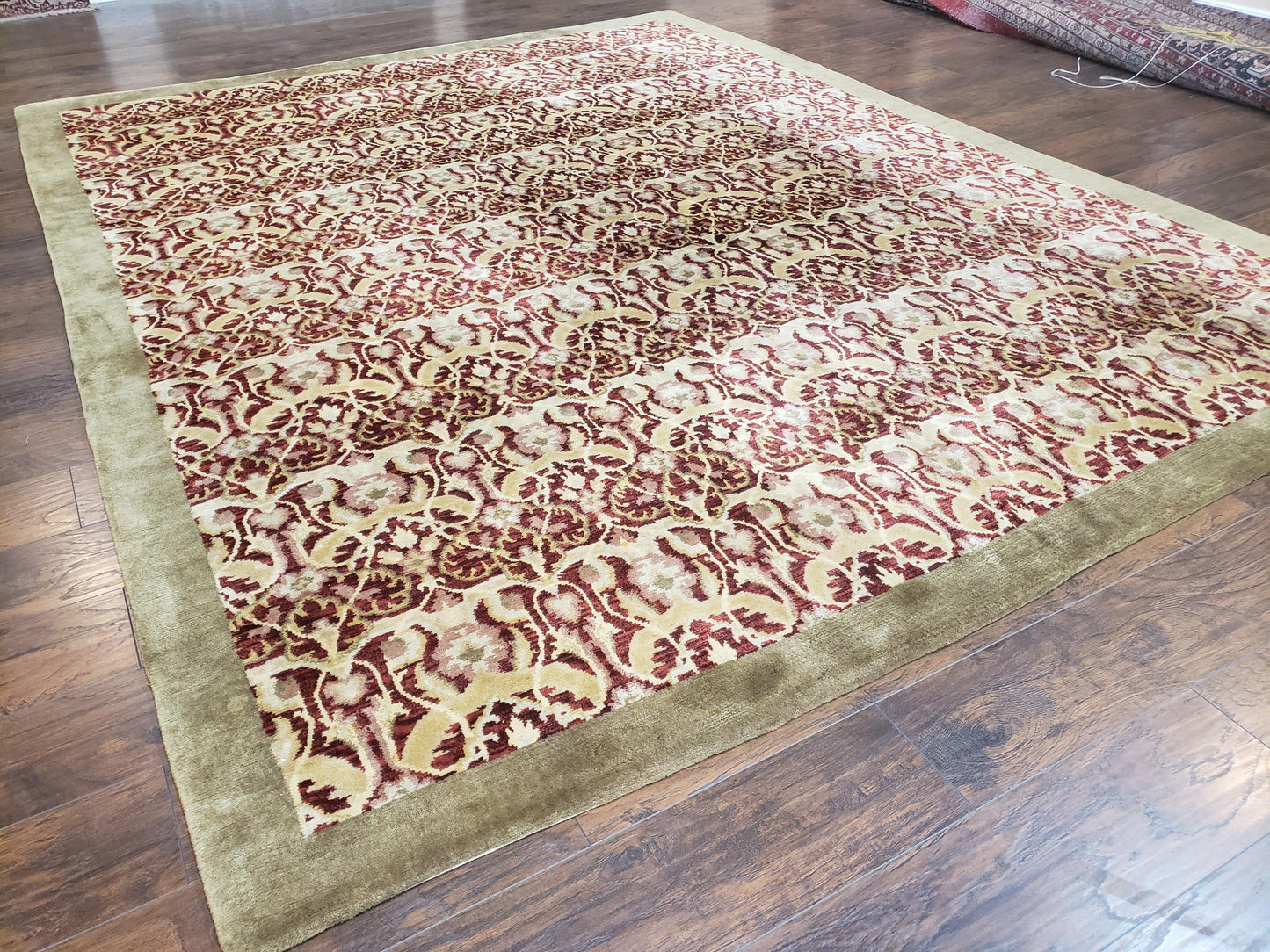 Hand Knotted Wool Rug Indian Nepalese 9x12