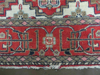 Antique Turkish Anatolian Wool Rug 4x6 Handwoven With Vegetable Dyes