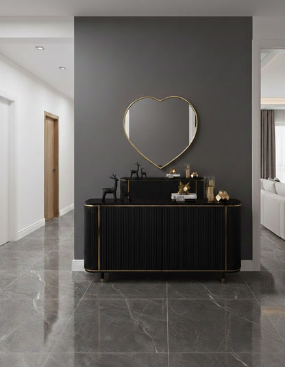 Modern heart shaped mirror