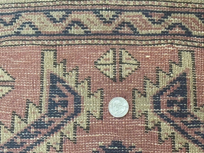 Antique Turkish Sparta Rug 3x6 Handmade Wool Kilim With Caucasian Kazak Pattern