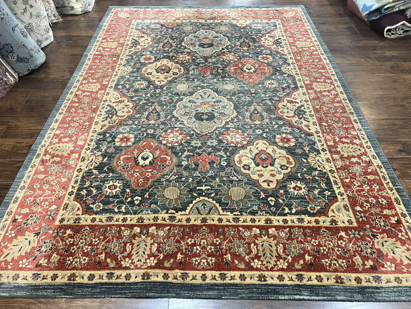 Safavieh Mahal Persian Rug 8x11 Navy Red Vintage Power Loomed Polypropylene