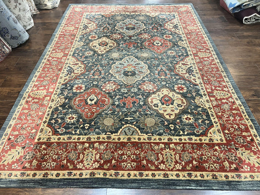 Safavieh Mahal Persian Rug 8x11 Navy Red Vintage Power Loomed Polypropylene