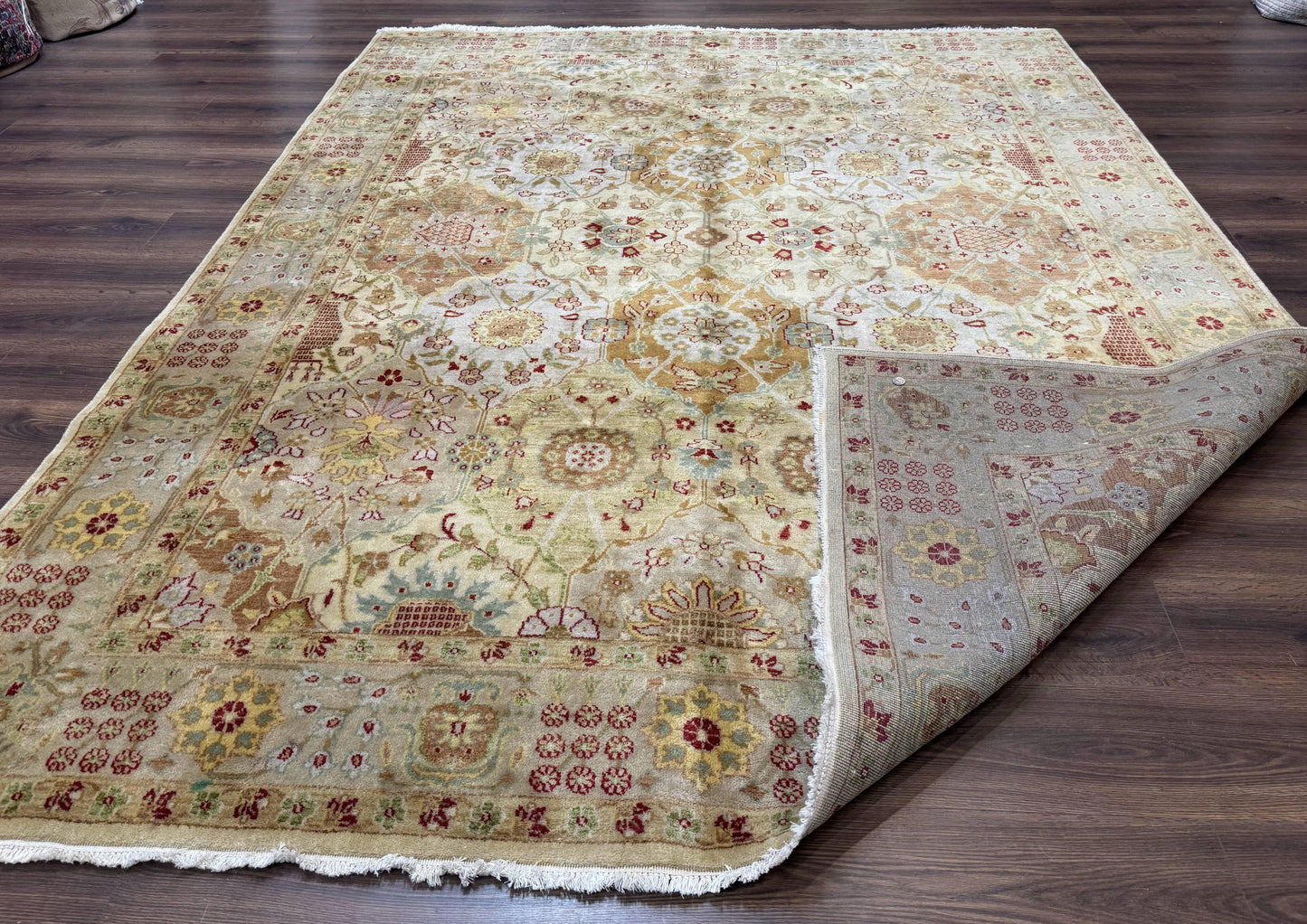 Indo Persian Rug 8x10, Indian Rug, Soft Wool Rug, Oushak Style Rug, Handmade Rug