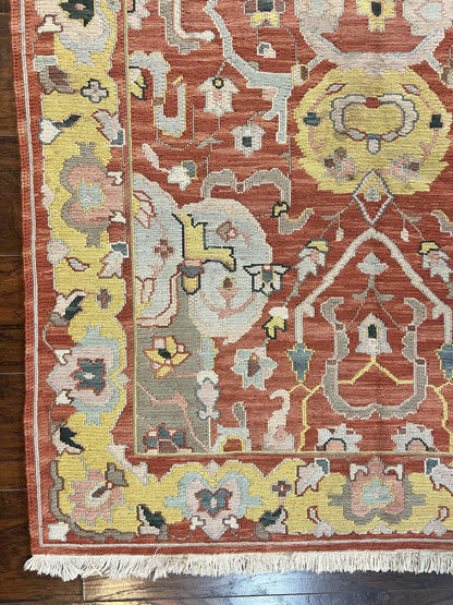 Turkish Kilim Rug 4x6 Flatweave Wool Handmade Geometric Vintage Carpet