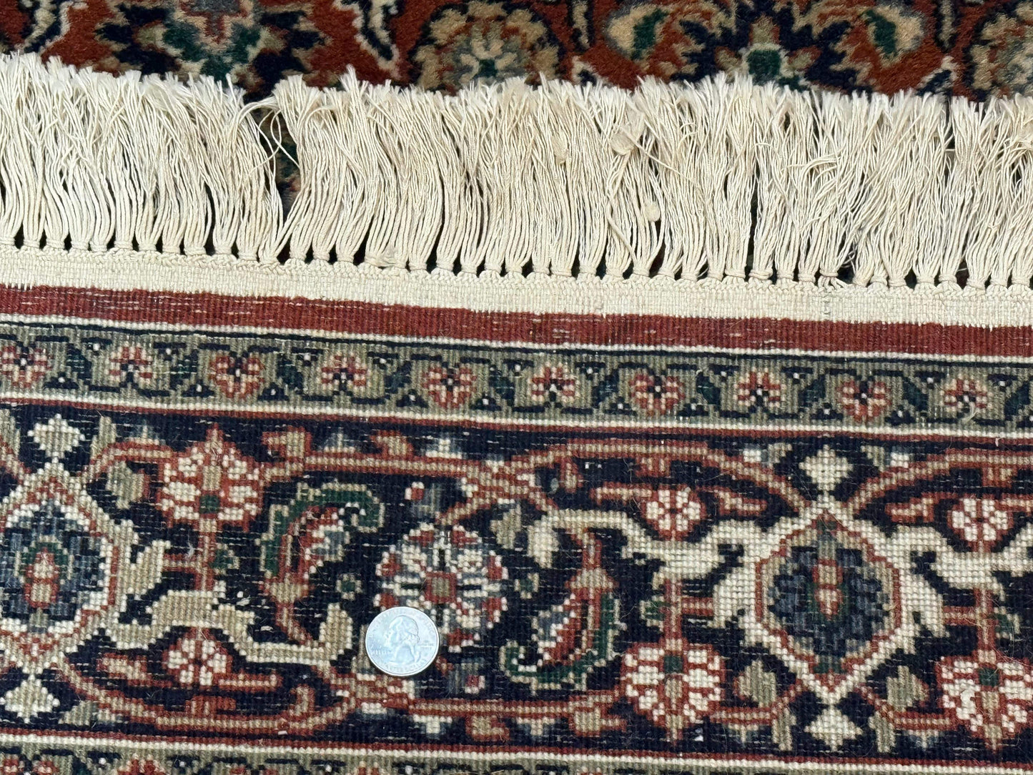 Indo Persian Bijar Rug 3x5 Red Navy Wool