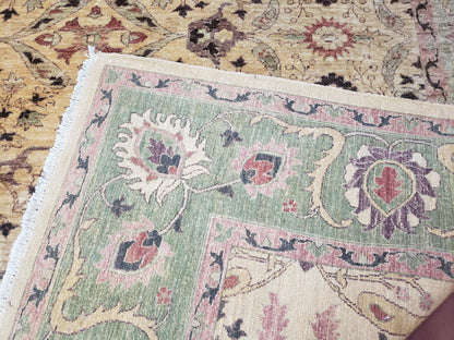 Peshawar Rug 8x10 Handmade Wool Oushak Style Farmhouse Carpet