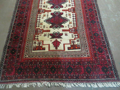 Vintage Turkoman Bokhara Wool Rug Handmade In Pakistan 46 By 82 Inches Natural Colors