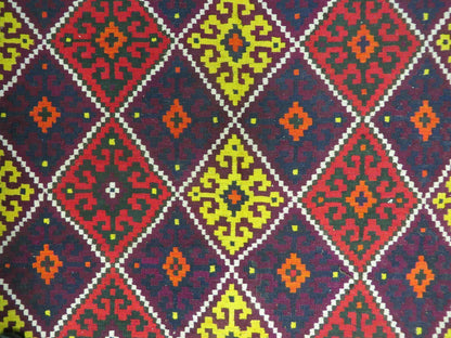 Antique Turkish Kilim Flat Weave Wool Rug 6 X 13 Veg Dye Handmade Vintage