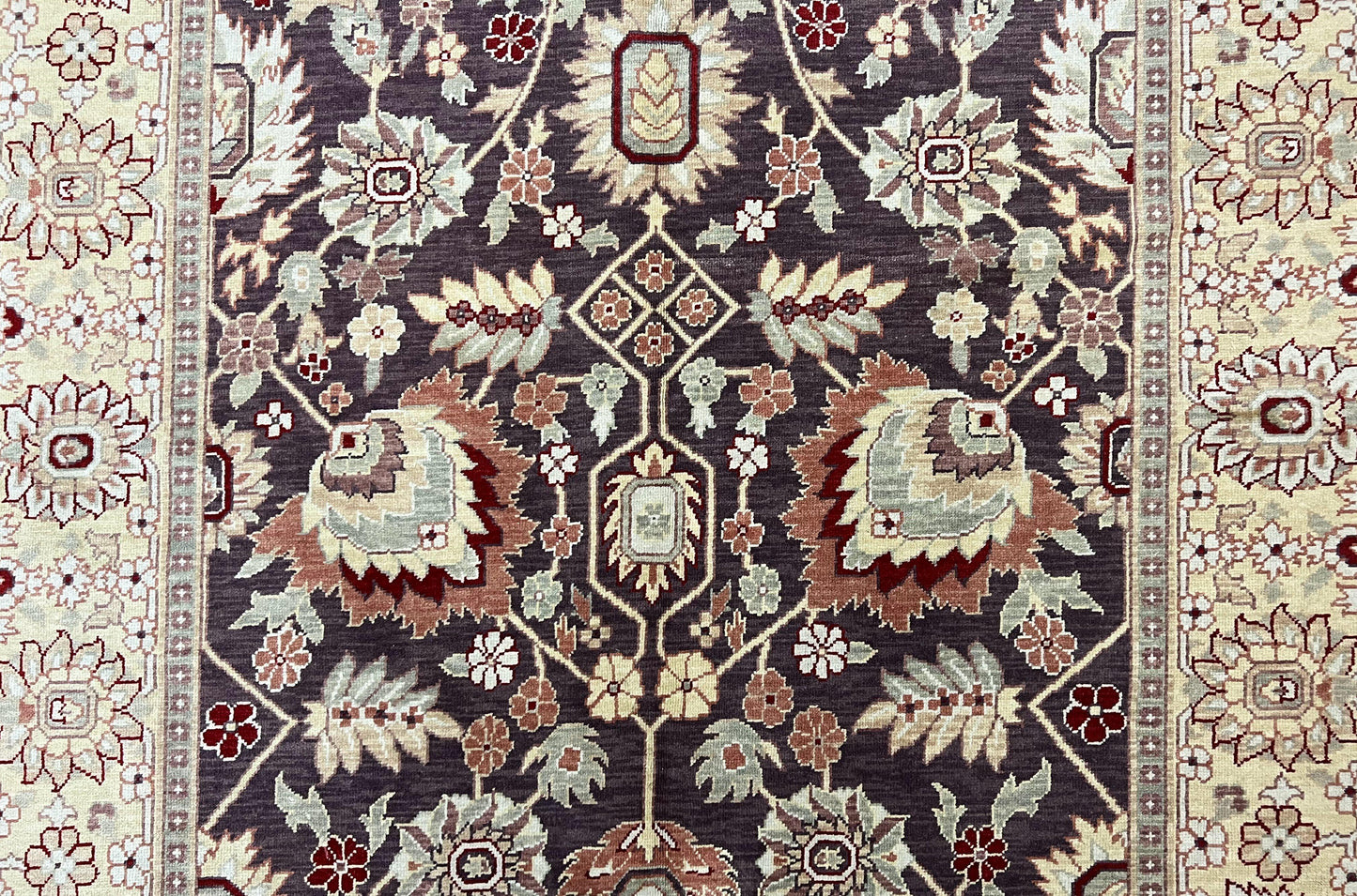 Indo Mahal Area Rug 6x9 Hand Knotted Wool Vintage Persian Carpet