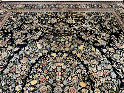 Pak Persian Rug 10x14 Hand Knotted Wool Floral Vintage Carpet 225 KPSI