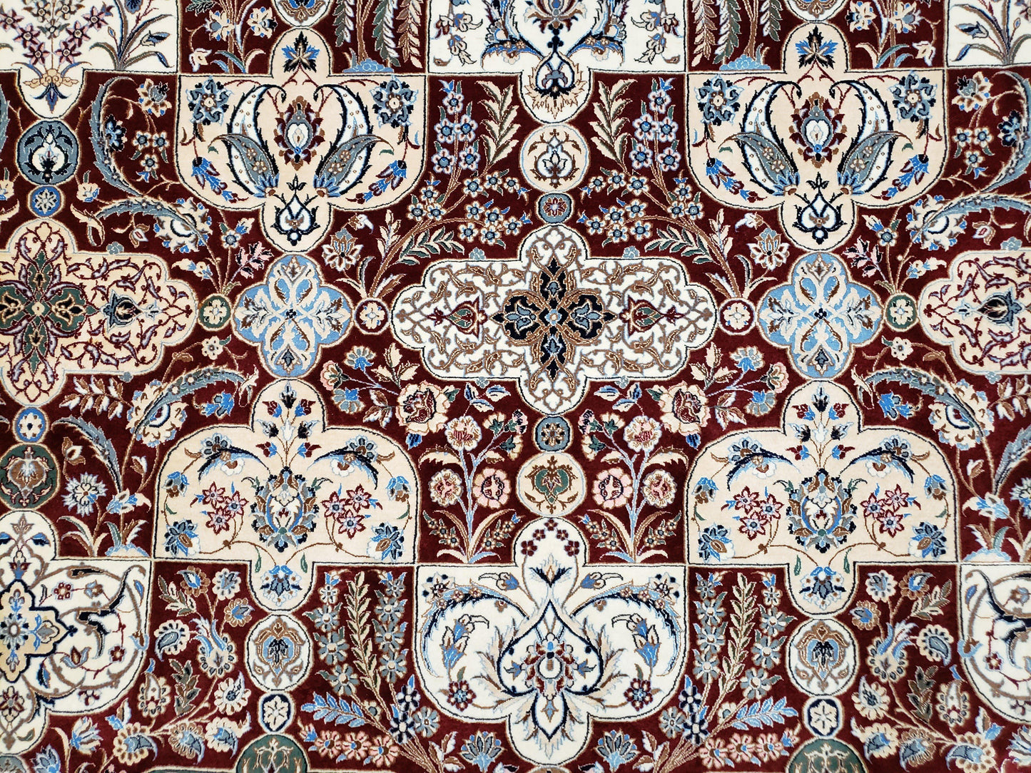 Persian Nain Rug 11x15 – Wool on Silk, Hand-Knotted, Signed Masterpiece