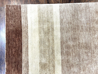 Indo Gabbeh Rug Hand Knotted Wool Area Rug 5x8 Contemporary Design