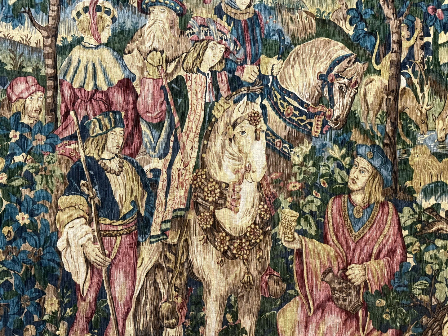 Vintage European Tapestry 5.5 x 8, The Royal Hunt