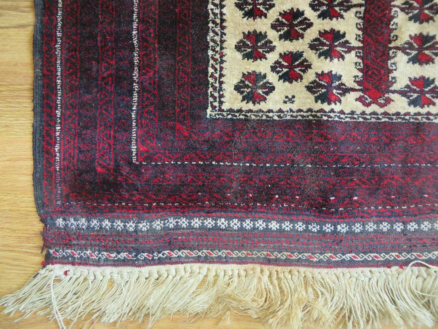 Balouch Turkoman Prayer Silk Wool Rug Handmade 3x5 Fine Knotted