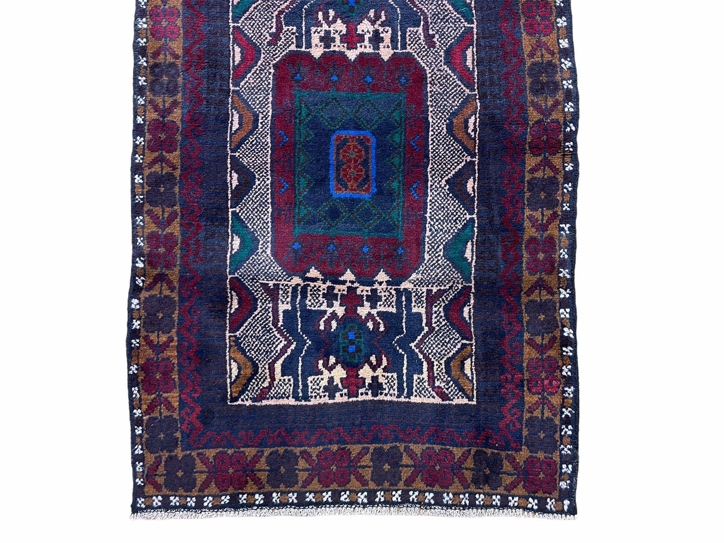 Baluchi Rug 3x5 Vintage Handmade Hand Knotted Afghan Area Rug