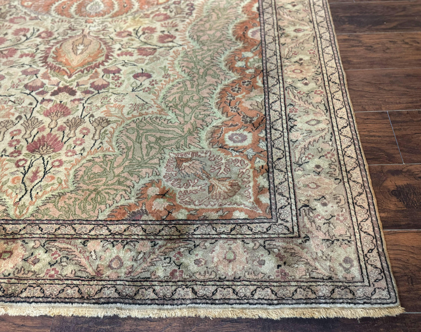 Antique Turkish Kayseri Rug 7x10 Hand Knotted Wool Area Rug