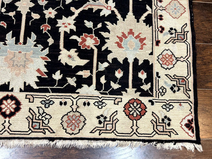 Turkish Kilim Rug 3x5 Handmade Vintage Wool Carpet Black Area Rug
