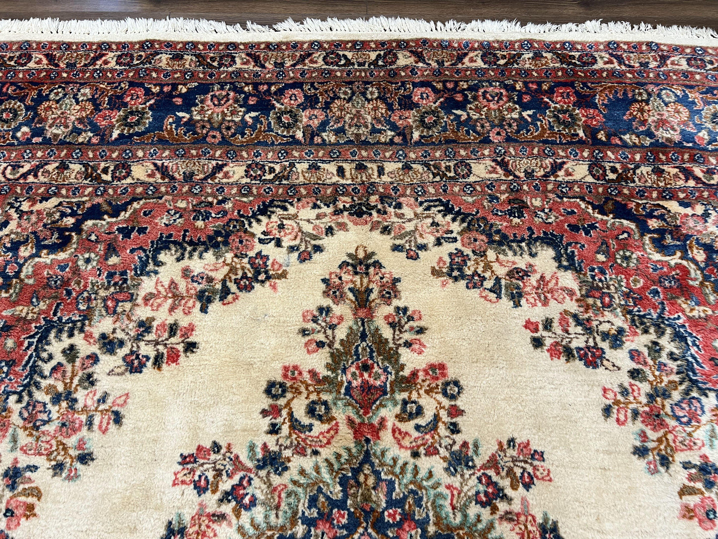 Persian Rug Hand Knotted Wool Hamadan 9x10 Antique Oriental Carpet
