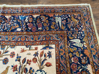 Antique Persian Kashan Tree of Life Rug 10x13