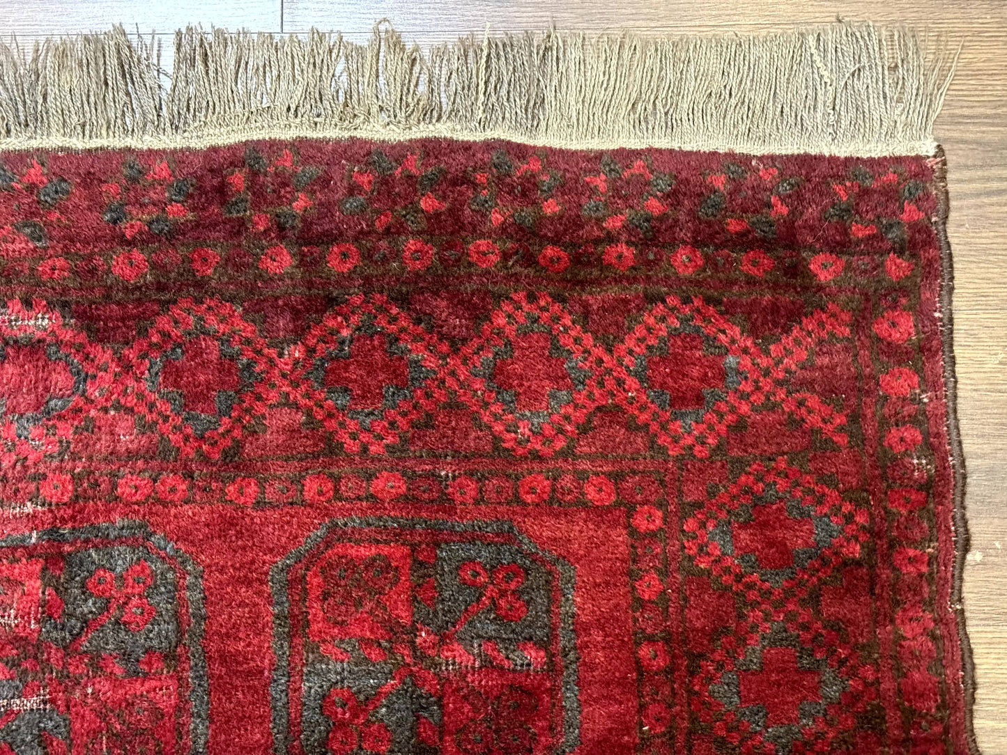 Afghan Bokhara Bashir Rug 3x6 Red