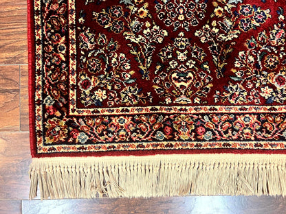 Karastan Rug 3x5 Red Sarouk 785 Vintage Wool Pile Carpet Original 700 Series