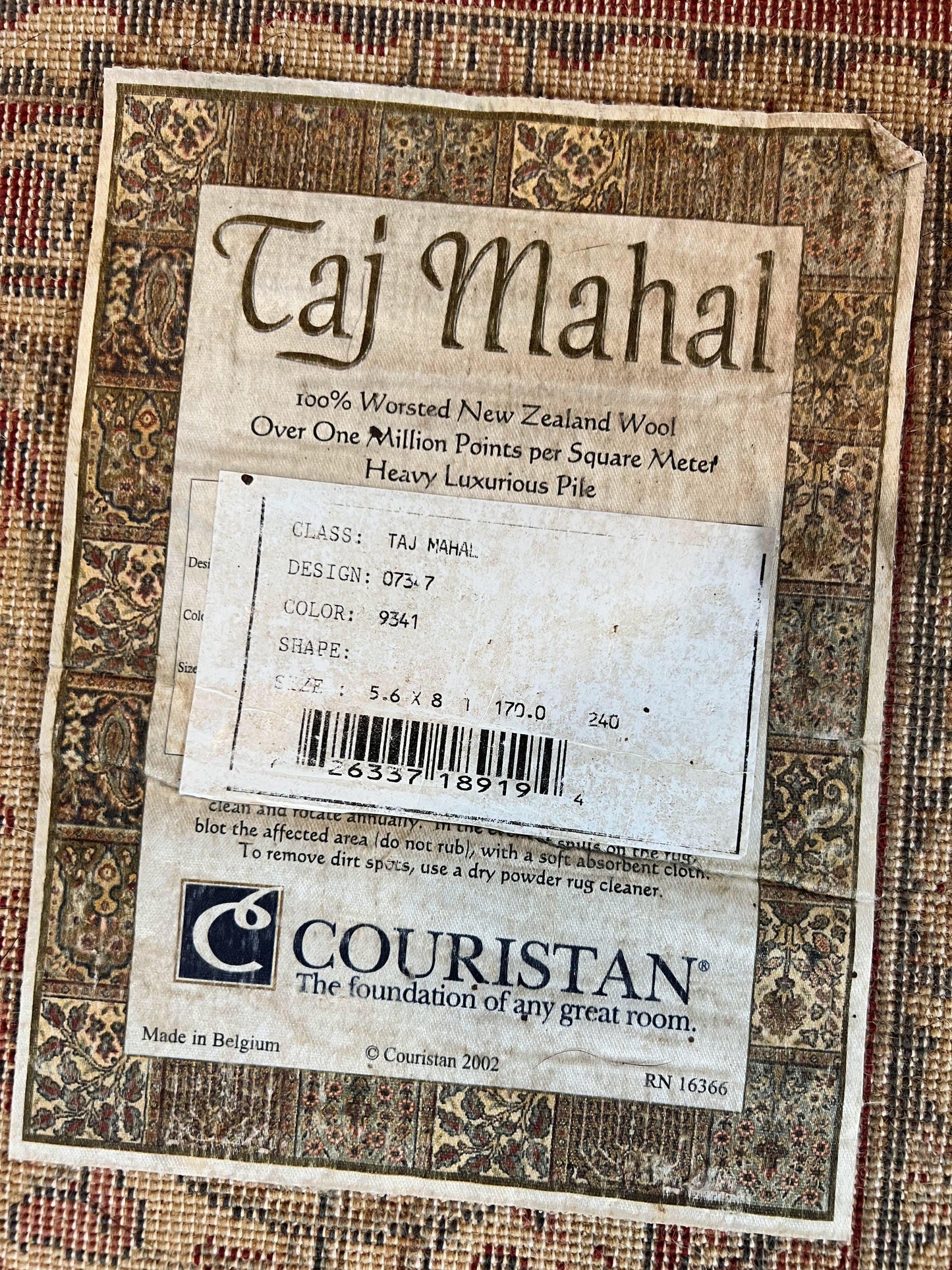 Floral Medallion Wool Rug 5.6x8 Vintage Oriental Taj Mahal Belgium Power Loomed