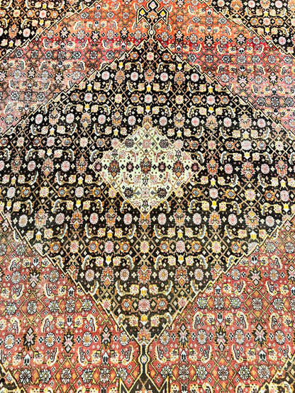 Rare Antique Persian Tabriz Rug 9x12, Red, Handmade, Wool