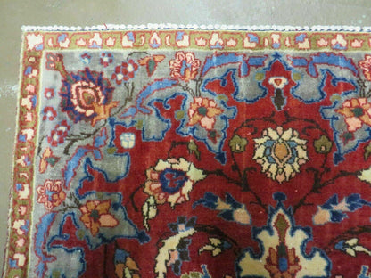 Antique Handmade India Floral Oriental Wool Rug With Vegetable Dyes 4x6 Vintage Persian Style
