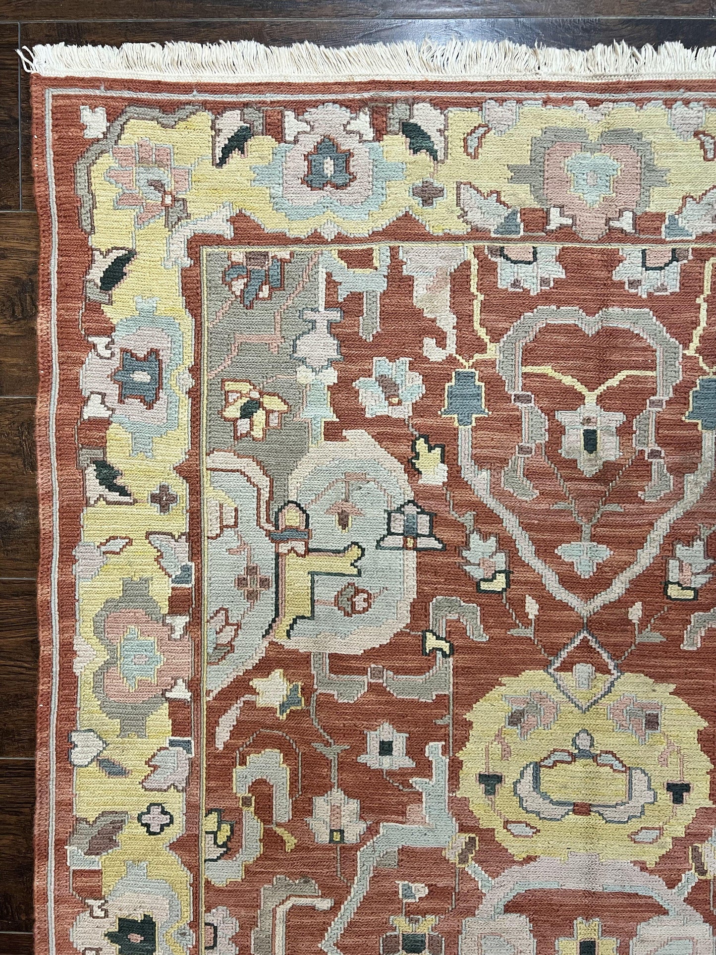 Turkish Kilim Rug 4x6 Flatweave Wool Handmade Geometric Vintage Carpet