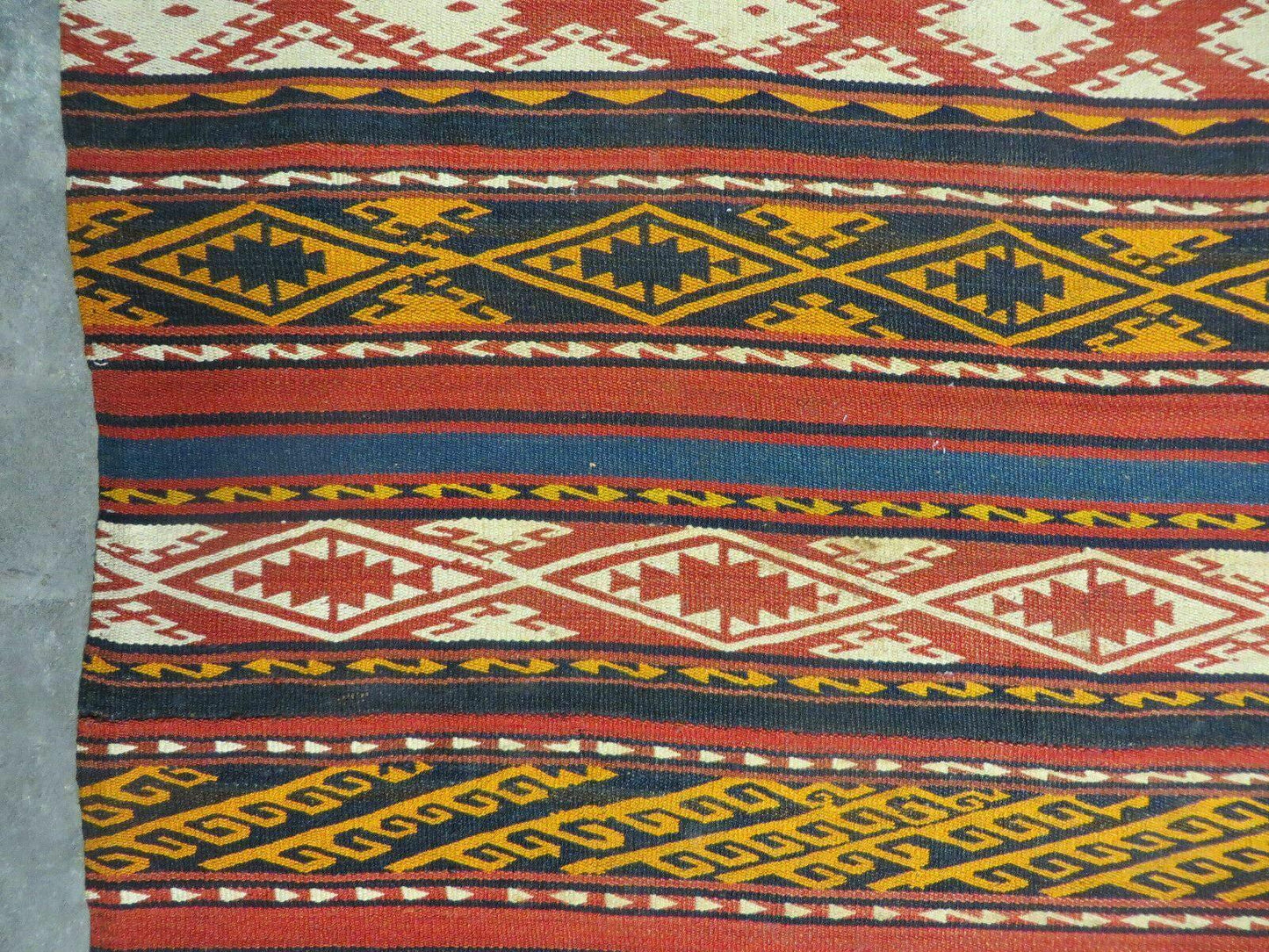 Antique Turkish Jajim Kilim Rug Flat Weave Wool Vegetable Dye 6x10 Handmade