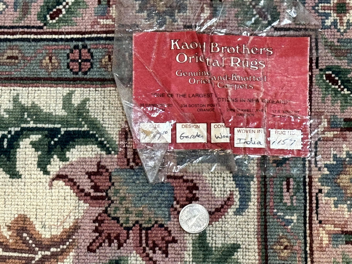 Indo Persian Rug 8x10, Red and Ivory, Floral Allover, Handmade Wool Area Rug