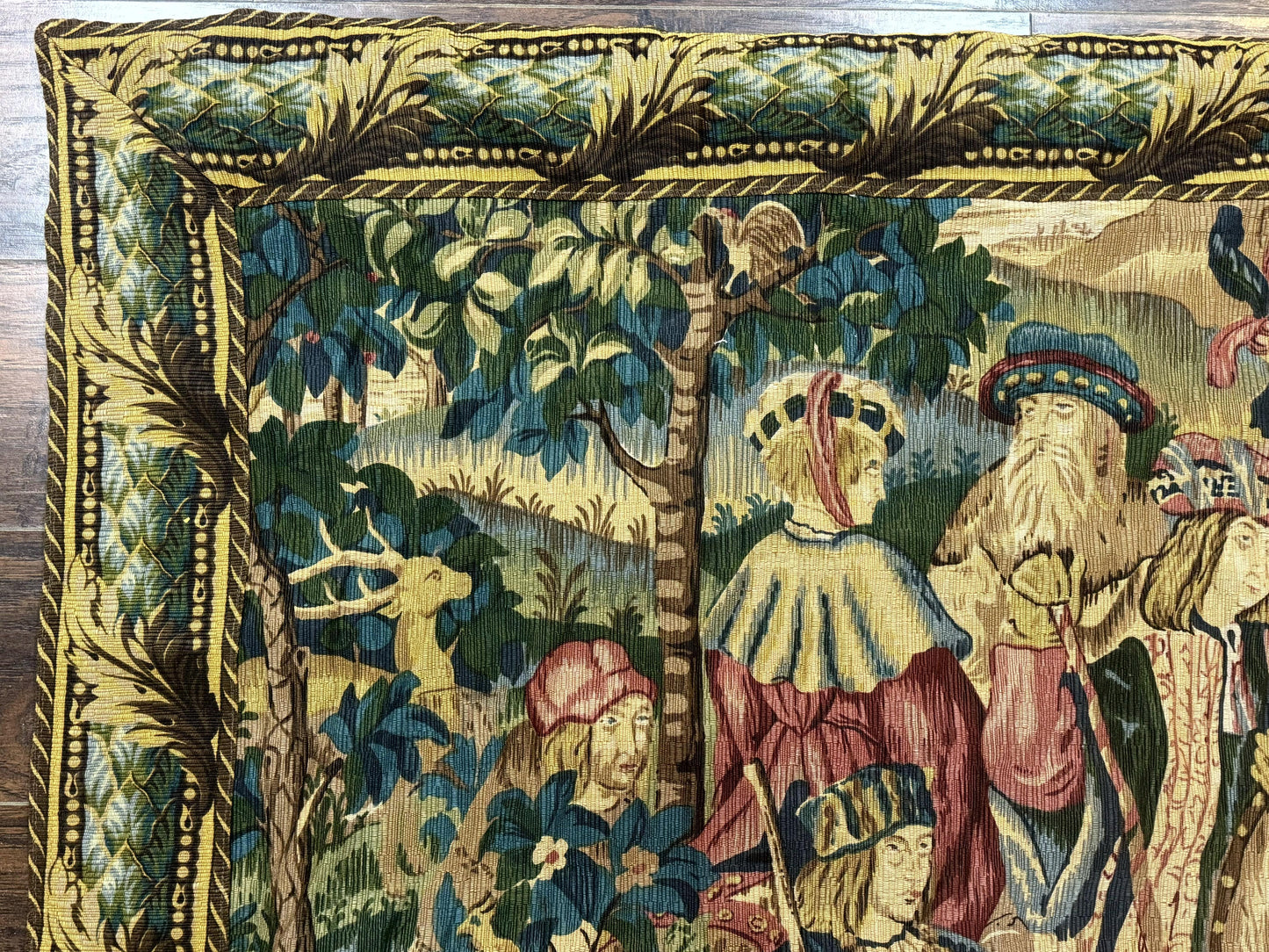 Vintage European Tapestry 5.5 x 8, The Royal Hunt