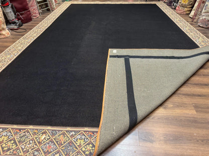 Stark Area Rug Palace Size 12x19 Black Wool Contemporary Carpet